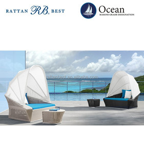Chaise longue in rattan <span class=keywords><strong>per</strong></span> esterni, usata in hotel - Product Image 3