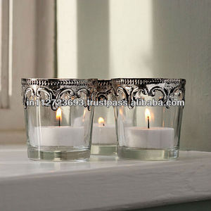 Portavelas de Vidrio Hecho a Mano para Decoración del Hogar - Product Image 1