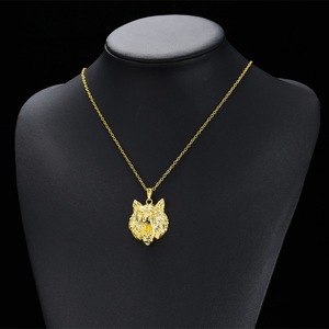 JB-07 Alibaba Jewlery 24k Gold <strong>Wolf</strong> Hip Hop Jewelry <strong>Necklace</strong> - Product Image 4