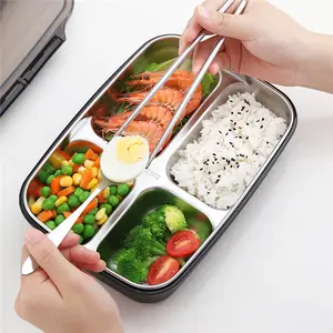 304 stainless steel plastic insulated food container/kids lunch box with lid bento box for students children