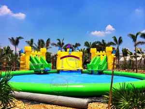 Sell well Earth slideshow <span class=keywords><strong>Chateau</strong></span> order child yellow with swimming pool water park in selling - Product Image 3