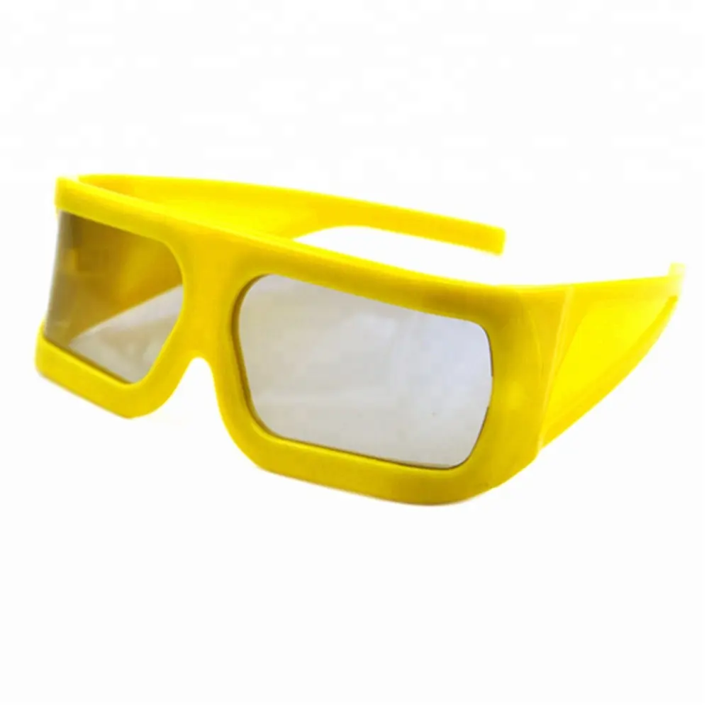 Lunettes 3D IMAX grand cadre jaune linéaire polarisé passif lunettes 3D