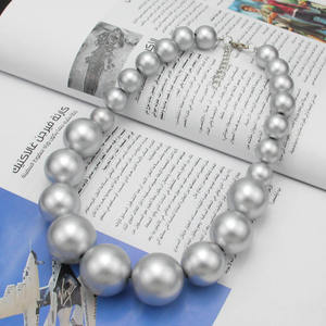 Collar de Perlas Grandes para Mujer, Diseño de Gargantilla, Collar de Perlas para Novia, Joyería de <span class=keywords><strong>Moda</strong></span> para Fiestas, Accesorios con Cuentas - Product Image 5