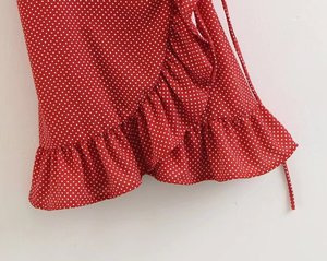 Las mujeres estilo salvaje pequeña ola adoraba corto vestido de la correa - Product Image 6