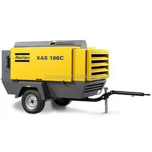 Sand blasting compressor Atlas Copco portable screw air compressor