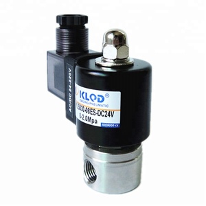 Diễn Xuất trực tiếp Thời Gian Dài Làm Việc Áp Lực Cao PTFE Niêm Phong KLS Loạt Thép Không Gỉ Solenoid <span class=keywords><strong>Valve</strong></span> Với Tiết Kiệm Năng Lượng Cuộn Dây - Product Image 1
