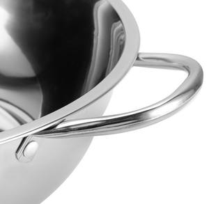 Marmite à <span class=keywords><strong>induction</strong></span> moderne en acier inoxydable à double compartiment avec deux pots doubles et couvercle en verre pour soupe et bouillon, utilisation domestique en cuisine - Product Image 5