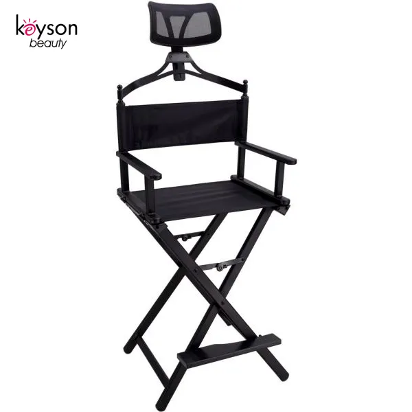 Keyson New product Durable Aluminum Professional Make Up artist Chair can Custom Logo Makeup Vanity Table With Mirror and Chair