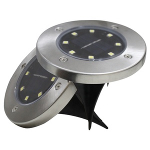 Lámpara Solar de Jardín para Exteriores, 8 LED, IP55, Impermeable, de Acero Inoxidable, con Baterí<span class=keywords><strong>a</strong></span>, Regulable, Ángulo de Iluminación de 360° - Product Image 1