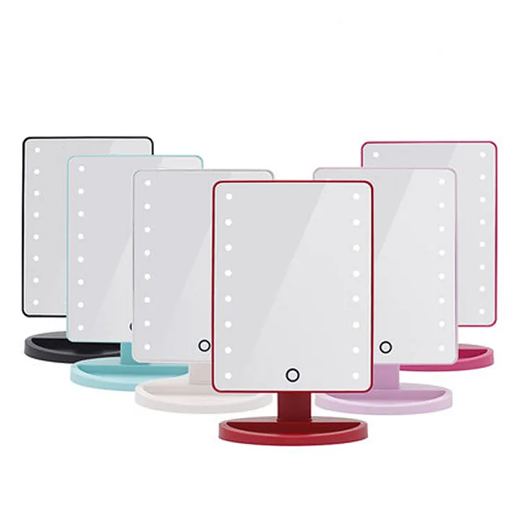 High quality Factory wholesale 180 Degree Free Rotation Customized packaging lighted vanity mirror