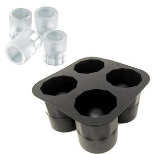 4 Cangkir Cetakan Kaca Shot Es Silikon, Pembuat Kaca Es, Cetakan Penembak Es Silikon - Product Image 2