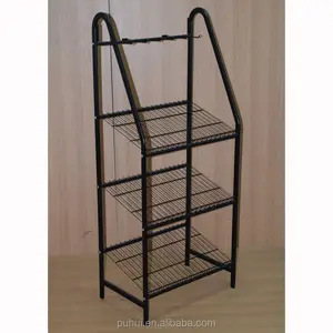 Einzelhandel geschäft Pop Präsentation vorrichtung mehr schichtig Eisen Stahldraht Regal Boden stehend Metall gürtel Display Rack