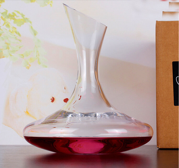Mouth Blown Crystal Glass Wine Decanter 750ml Wine Decanter Glass