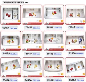 Nuovo Design <span class=keywords><strong>Lavello</strong></span> da Cucina a Doppia Vasca in Acciaio Inox 304 su Misura - Product Image 5