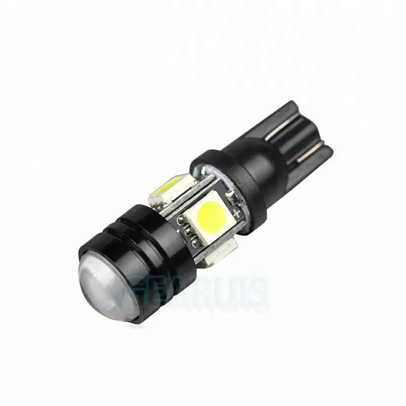 LED 12V Lampu Mobil Lampu Led W5W T10 4 SMD + Eagle Eye 1.5W Spot Lensa LED 194 168 501 Putih Merah Biru Hijau Pink DC 12V