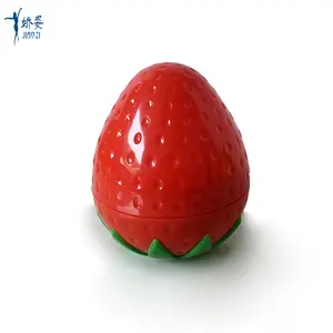 30 ml स्ट्रॉबेरी आकार बच्चे क्रीम जार फल आकार प्लास्टिक जार