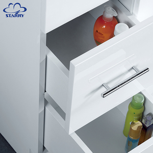 Hot Sell Furniture Luxury <strong>Bathroom</strong> <strong>Sink</strong> Set <strong>Cabinet</strong> With Counter Top Soft Closing Drawer and Square Handle for Shower Room - Product Image 4