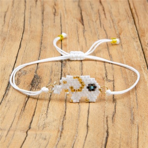 MI-B180391 Moyamiya Miyuki elefante suerte pulsera India hecho a mano con cuentas - Product Image 3