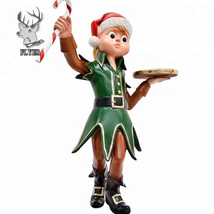 Amulette en fibre de verre, artisanat de noël, nouveau design, statue Elves - Product Image 4