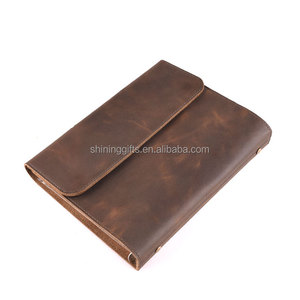 Handmade <strong>Leather</strong> Ring Binder Tri-Folder <strong>Refillable</strong> Journal <strong>Notebook</strong> - Product Image 3