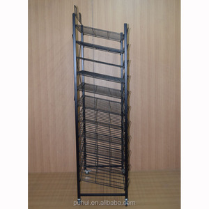 Cửa Hàng Bán Lẻ Thép Lịch Thi Đấu Tầng Thường Vụ Kim Loại Mạnh Mẽ Nhiều Lớp Mats Hiển Thị Kệ Với Bánh Xe - Product Image 3