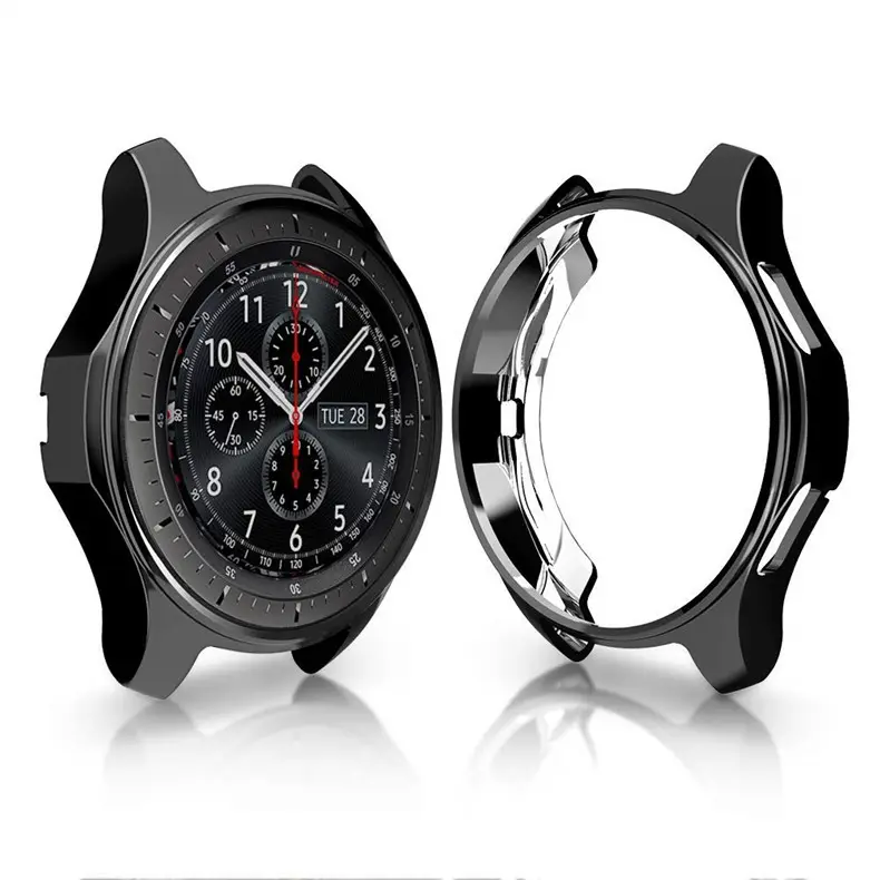 New watch case cover for samsung Gear S3 frontier Galaxy Watch 46mm 42mm soft TPU plated All-Around protective shell frame 22mm