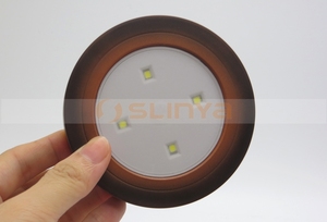 Mini Round 4 LED <strong>Push</strong> Touch Tap Camping Tent <strong>Light</strong> Car Night Lamp Battery Powered Night <strong>Light</strong> - Product Image 3