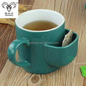 <span class=keywords><strong>Tazza</strong></span> in Ceramica Verde 2019 per Latte e Caffè con Portabiscotti - Product Image 5
