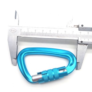 Yaylı kancalar toptan karabina 12kn alüminyum D tipi toka asılı otomatik kilitleme karabina vida hamak - Product Image 2
