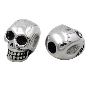 Yudan ลูกปัดสแตนเลสลายหัวกะโหลกขายส่ง - Product Image 2