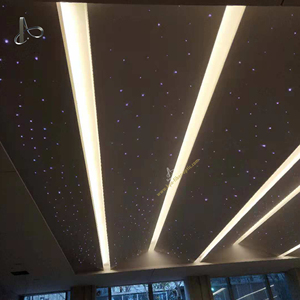 Plafonnier LED à fibres optiques en aluminium à changement de couleur RVB avec indice de protection IP44 et garantie de 5 ans - Product Image 2