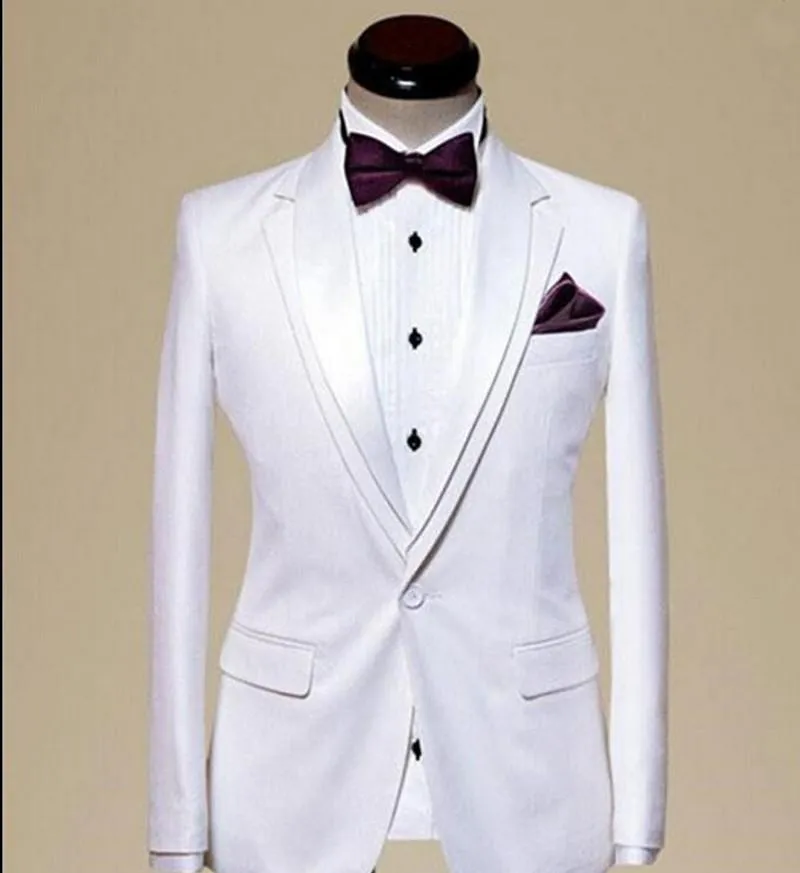 सुंदर एक बटन Groomsmen के पायदान अंचल पुरूष Tuxedos पुरुषों सूट शादी/प्रोम/डिनर सबसे अच्छा मैन रंगीन जाकेट (जैकेट + पैंट + टाई)
