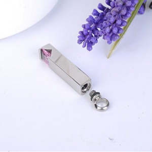 Bijoux de crémation cristal bijoux commémoratifs argent Cube souvenir urne collier femme grand-mère argent anniversaire pierre - Product Image 3