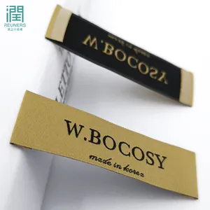 Factory Size Label Customize Logo Woven Labels and T Shirt Hang Tags for Sports Suit Garment Bags Shoes Main Labels Polyester