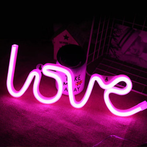 Boda amor carta luz de neón para la decoración de la habitación lámpara de la fiesta de cumpleaños - Product Image 1