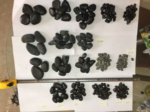 3-5cm High Temperature Wax River Boulder Dark Black Polished <strong>Pebble</strong> Stone <strong>Cobbles</strong> &amp; <strong>Pebbles</strong> - Product Image 6