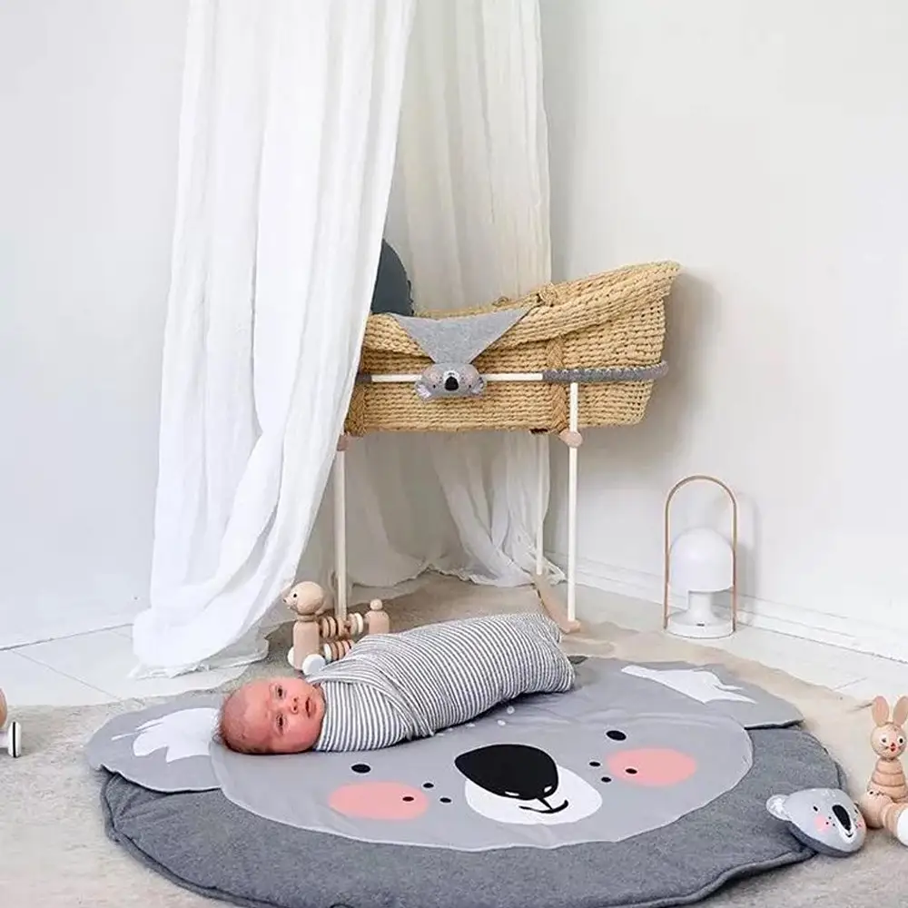 Koala bonito Esteira Do Jogo Do Bebê, Brinquedos Do Bebê Jogar Mat, tapetes de decoração do quarto das crianças (diameter37.5 polegadas)