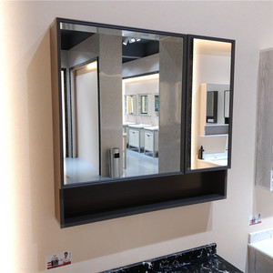 <span class=keywords><strong>Muebles</strong></span> de tocador de baño de lavabo de espejo de montaje en pared de aluminio - Product Image 4