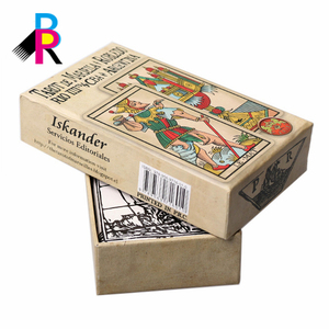 <span class=keywords><strong>Libro</strong></span> <span class=keywords><strong>de</strong></span> guía <span class=keywords><strong>de</strong></span> cartas <span class=keywords><strong>de</strong></span> Tarot laminado a granel con impresión a todo color personalizable, borde dorado con logotipo personalizado con caja <span class=keywords><strong>de</strong></span> cartón, papel <span class=keywords><strong>de</strong></span> plástico - Product Image 1
