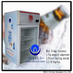 Wholesale Commercial Table Top Cool Mini Fridge Small Display Refrigerator Beer Fridge Glass Door Freezer - Product Image 4
