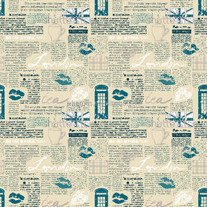 Moderna Parola Inglese di Londra Non Tessuto Carta Da Parati per Camera Da Letto - Product Image 2