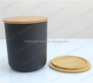Accepteren Aangepaste Volgorde Geurkaarsen Matte Zwart Glas Kaars Potten Met Rose Gouden Deksel - Product Image 4