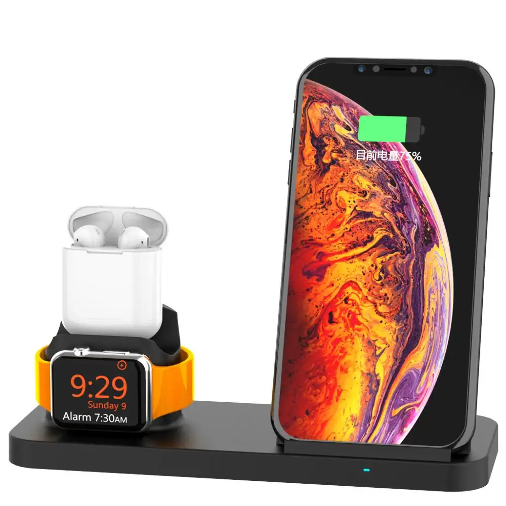 Untuk Apple Watch 4 Series Wireless Charger 3in1 Charger Nirkabel untuk iPhone XR untuk Produk Apple