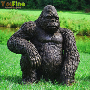 <span class=keywords><strong>Statue</strong></span> de gorille <span class=keywords><strong>en</strong></span> bronze pour la décoration de jardin - Product Image 3