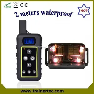 2000 m Impermeable Collar Alejado Del Entrenamiento Del Perro Del Sistema Con 3 diferentes LED luz intermitente