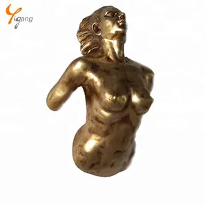 brass casting nude sculpture woman for home wall decor
