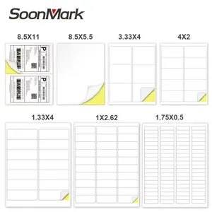 Étiquettes adhésives A4 en feuille 8.5 "x 5.5" pour imprimante Laser, étiquettes auto-adhésives, pour livraison sur papier