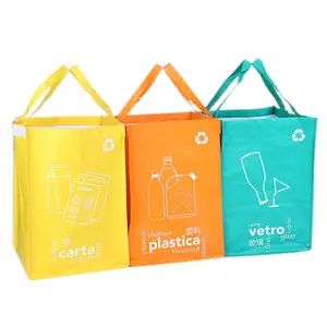 Polypropylene Shopping Bag Woven Garbage Bag Wholesale Promotional Recycle Laminated Pp As Customized Silkscreen Or Customized Handled Bag Rope Handle