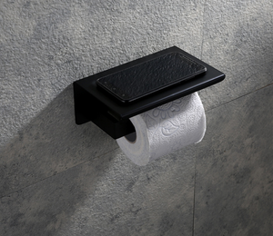 Accessoires de Salle De Bain <span class=keywords><strong>Murale</strong></span> Noir <span class=keywords><strong>Porte</strong></span>-<span class=keywords><strong>Papier</strong></span> Hygiénique En Acier Inoxydable - Product Image 2