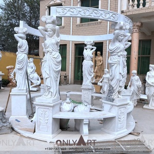 Statua dei gazebo della colonna di <span class=keywords><strong>marmo</strong></span> romano della donna decorativa all'aperto da vendere - Product Image 2